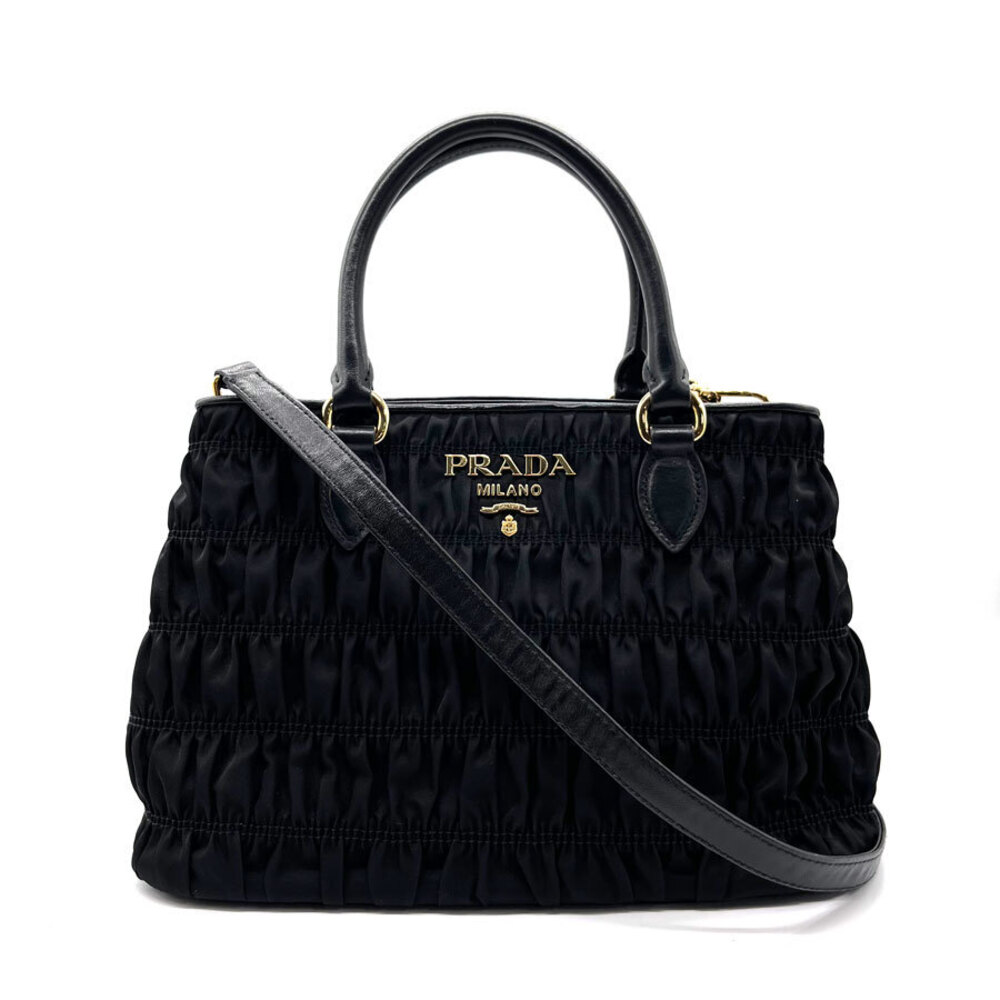 Prada crossbody shoulder bag leather black